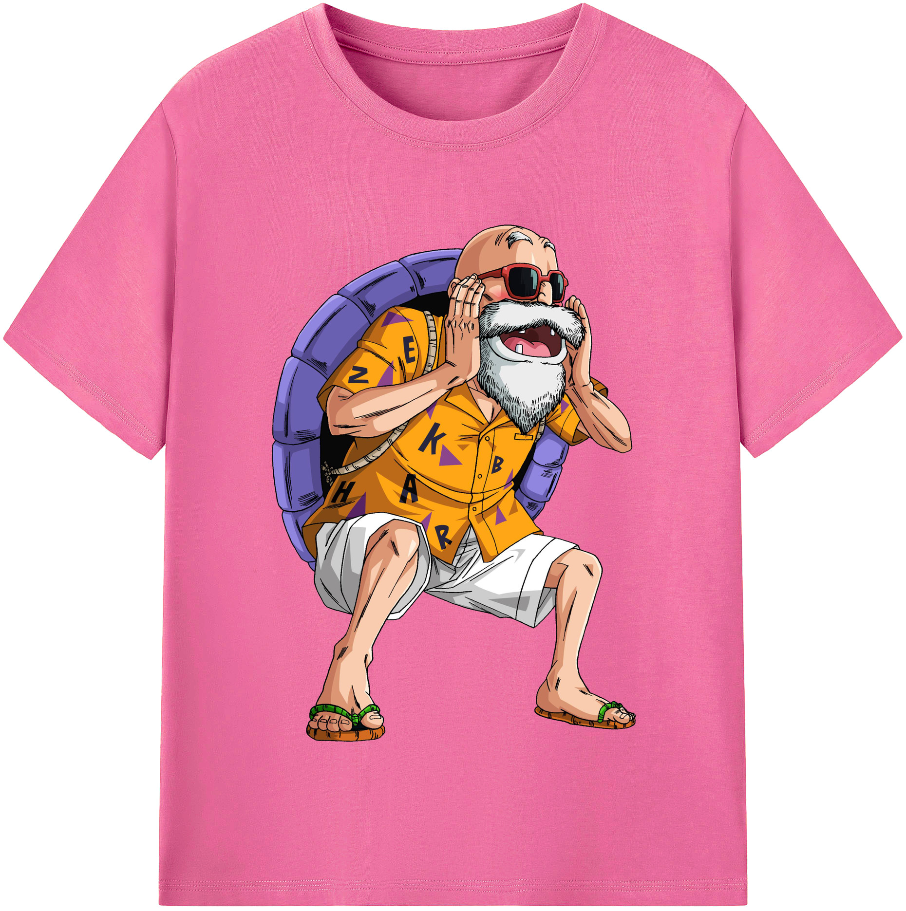 （画像用） ドラゴンボール 亀仙人（かめせんにん） DRAGON BALL Master Roshi Kame Sennin レディースカジュアルプリントTシャツ（綿100％）
